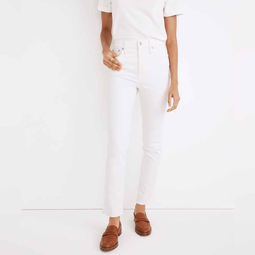 NWT Madewell Perfect Vintage Jeans in Tile White - Size 26P